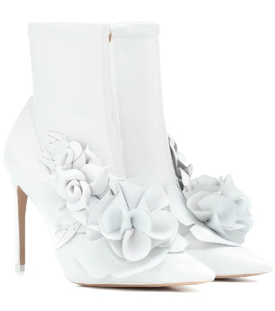 Shop Sophia Webster Jumbo Lilico Leather Ankle Boots In White