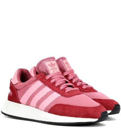 Shop Adidas Originals 1-5923 Suede-trimmed Sneakers In Pink