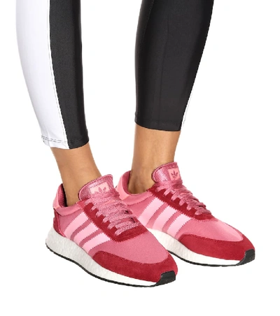 Shop Adidas Originals 1-5923 Suede-trimmed Sneakers In Pink