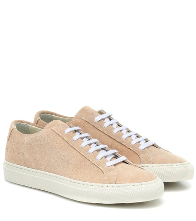 Shop Common Projects Original Achilles Suede Sneakers In Beige