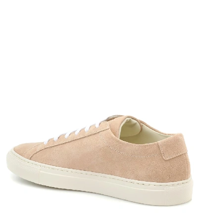 Shop Common Projects Original Achilles Suede Sneakers In Beige