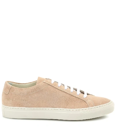 Shop Common Projects Original Achilles Suede Sneakers In Beige