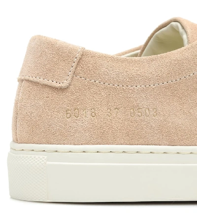 Shop Common Projects Original Achilles Suede Sneakers In Beige