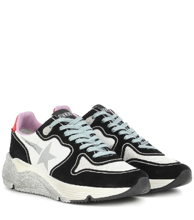 Shop Golden Goose Running Suede Sneakers In Multicoloured