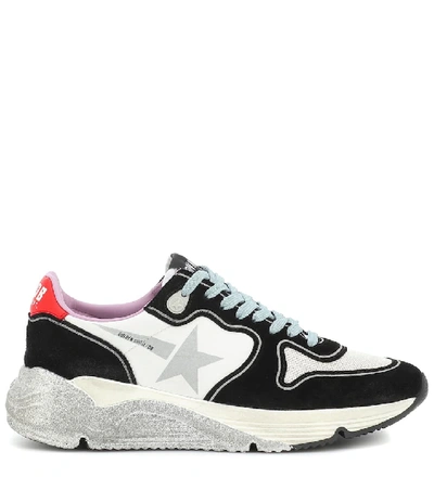 Shop Golden Goose Running Suede Sneakers In Multicoloured