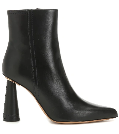 Shop Jacquemus Les Bottes Toula Leather Ankle Boots In Black