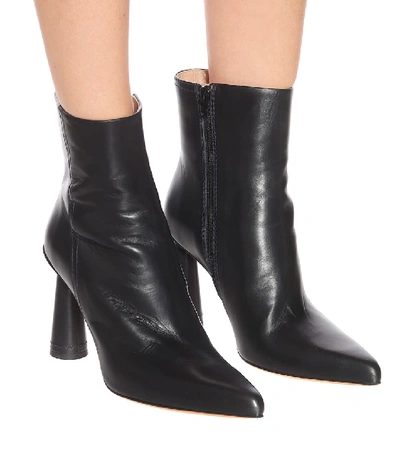 Shop Jacquemus Les Bottes Toula Leather Ankle Boots In Black