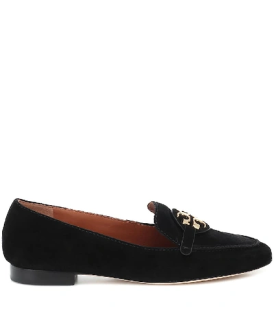 Shop Tory Burch Miller Suede Loafers In Black