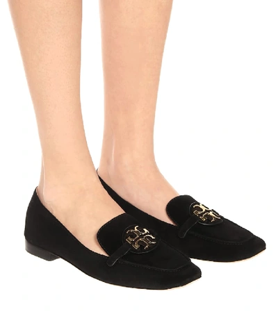 Shop Tory Burch Miller Suede Loafers In Black