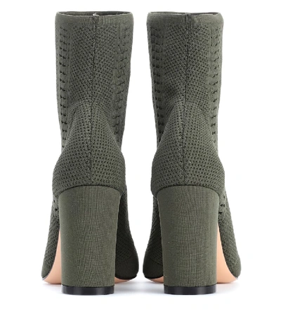 Shop Gianvito Rossi Exclusive To Mytheresa.com - Thurlow Knitted Ankle Boots In Green