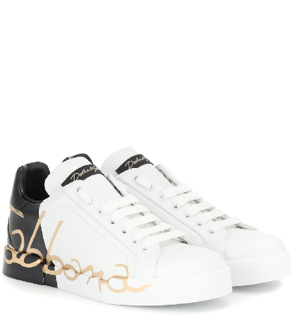 portofino sneakers in leather and patent