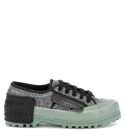 Shop Marco De Vincenzo X Superga Embellished Sneakers In Grey