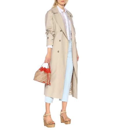 Jimmy Choo Abigail Whipstitched Platform Espadrilles In Beige