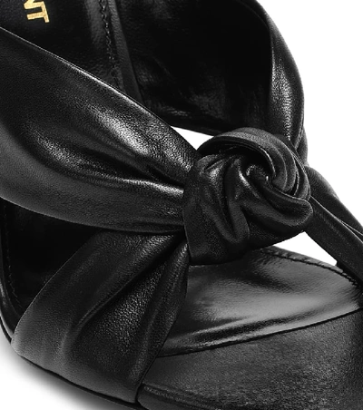 Shop Saint Laurent Loulou 100 Leather Sandals In Black