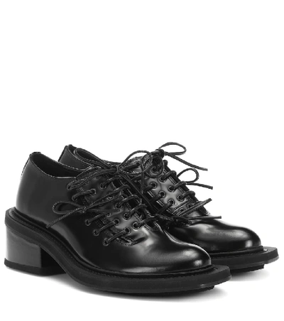 Shop Simone Rocha Leather Derby Shoes In Black