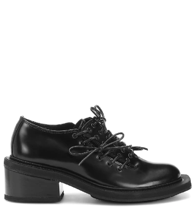 Shop Simone Rocha Leather Derby Shoes In Black