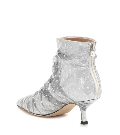 Shop Midnight 00 Tulle And Pvc Ankle Boots In White