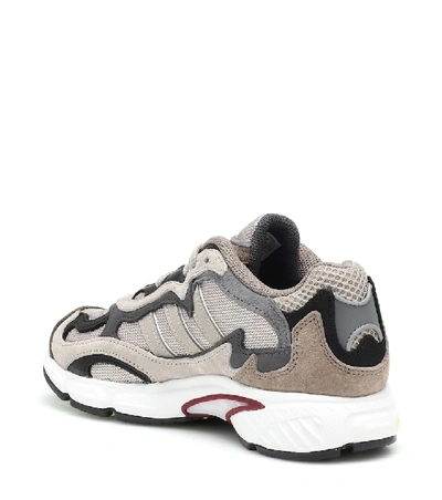 Shop Adidas Originals Temper Run Faux Suede Sneakers In Beige