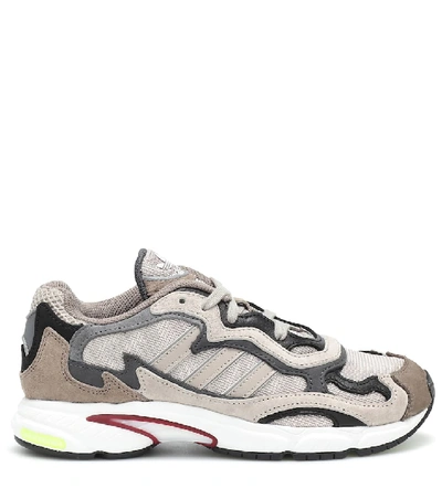 Shop Adidas Originals Temper Run Faux Suede Sneakers In Beige