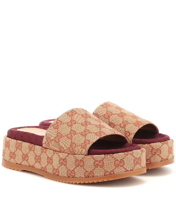 gucci platform slide sandals