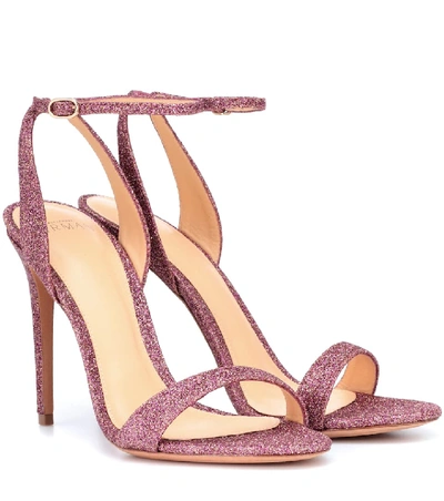 Shop Alexandre Birman Santine Glitter Sandals In Pink