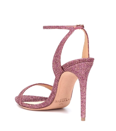 Shop Alexandre Birman Santine Glitter Sandals In Pink