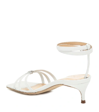 Shop By Far Kaja Leather Sandals In White