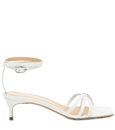 Shop By Far Kaja Leather Sandals In White