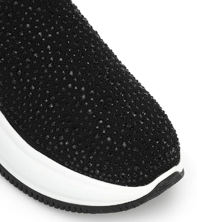 Shop Hogan Maxi I Active Embellished Sneakers In Black