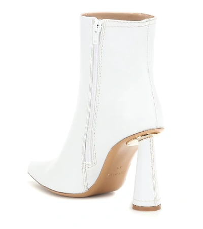 Shop Jacquemus Les Bottes Toula Leather Ankle Boots In White