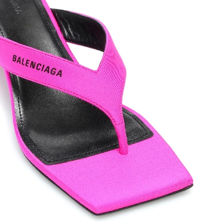 Shop Balenciaga Double Square Thong Sandals In Pink