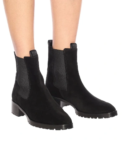 Shop Aeyde Karlo Suede Ankle Boots In Black