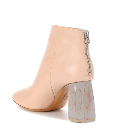 Shop Acne Studios Claudine Leather Ankle Boots In Pink