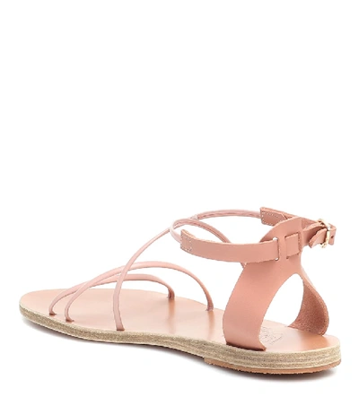 Shop Ancient Greek Sandals Meloivia Leather Sandals In Pink