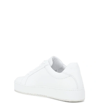 Shop Loro Piana Nuages Leather Sneakers In White