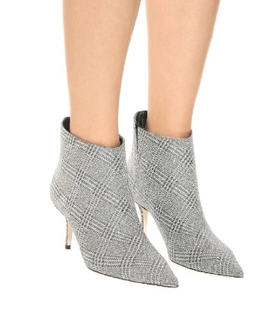 Shop Jimmy Choo Marinda 65 Glitter Ankle Boots In Grey