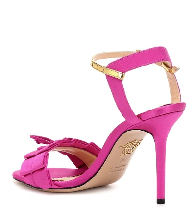 Shop Charlotte Olympia Satin Sandals In Pink