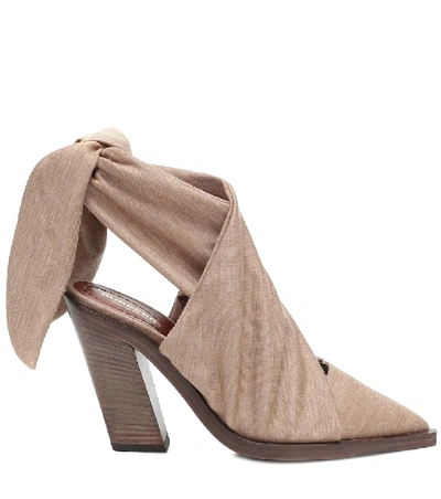 Shop Burberry Tillington Technical Wool Mules In Beige