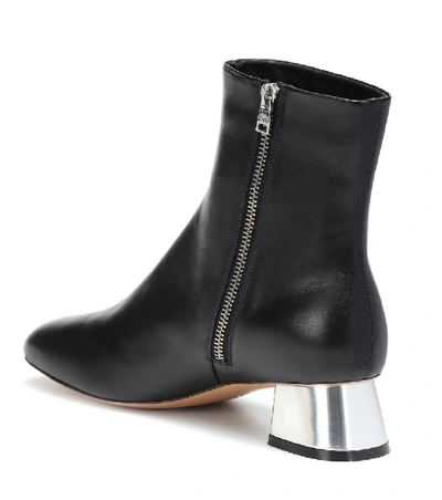 Shop Marni Leather Ankle Boots In Black