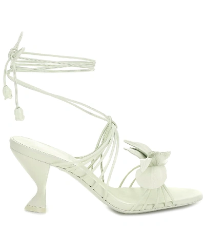 Shop Zimmermann Orchid Leather Sandals In Green