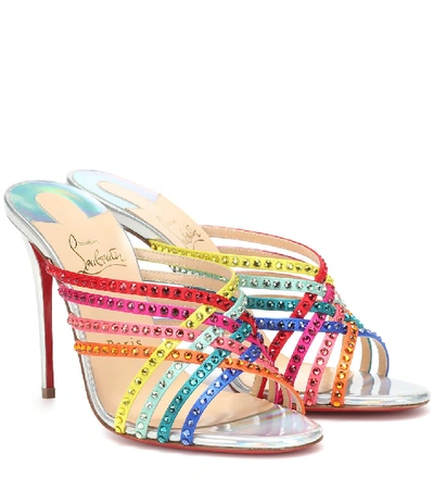 Shop Christian Louboutin Martha 100 Embellished Sandals In Multicoloured