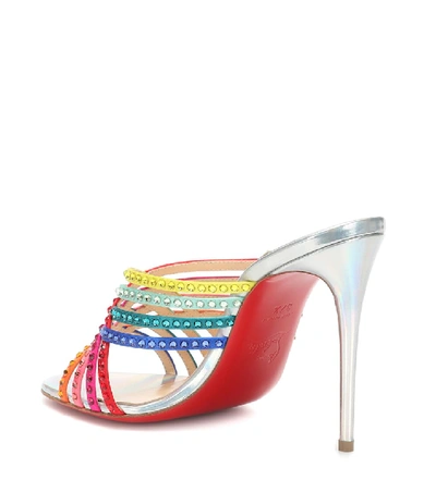 Shop Christian Louboutin Martha 100 Embellished Sandals In Multicoloured