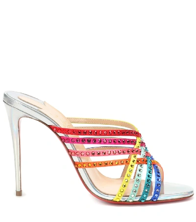 Shop Christian Louboutin Martha 100 Embellished Sandals In Multicoloured