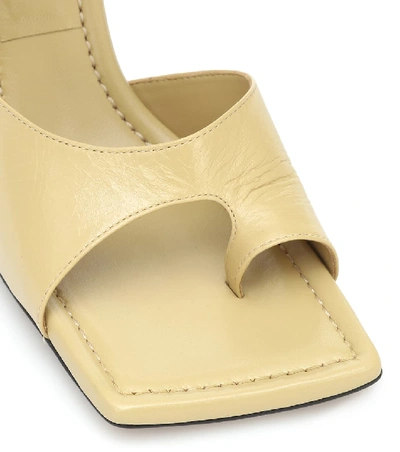 Shop Bottega Veneta Leather Sandals In Beige