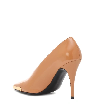 Shop Stella Mccartney Faux Patent Leather Pumps In Brown