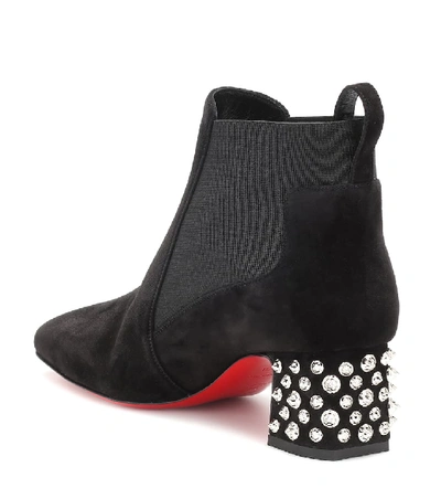 Shop Christian Louboutin Study 55 Suede Ankle Boots In Black
