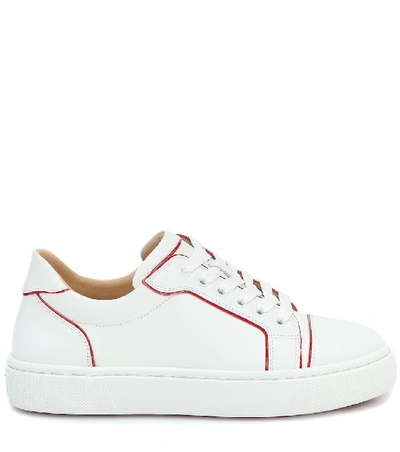 Shop Christian Louboutin Vieirissima Leather Sneakers In White