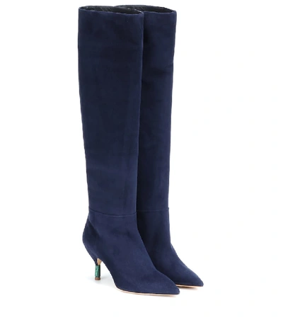 Shop Gabriela Hearst Gonzalez Suede Boots In Blue