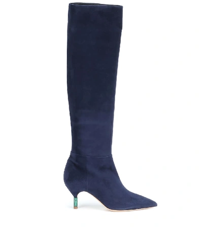 Shop Gabriela Hearst Gonzalez Suede Boots In Blue