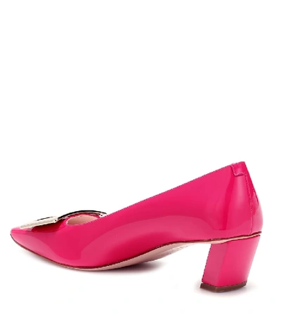 Shop Roger Vivier Belle Vivier Patent Leather Pumps In Pink